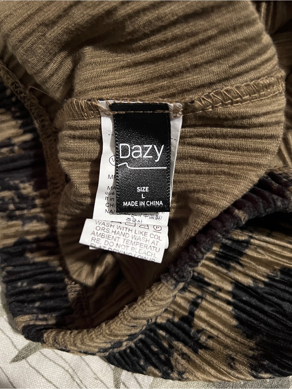 NWOT Ribbed, Split Hem, Tie Dye, Midaxi Skirt - Picture 5 of 5